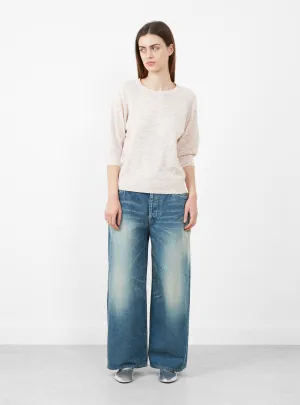 Anogy Knit Top Beige Speckle