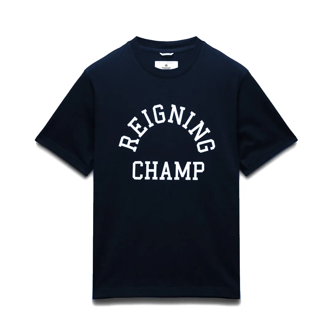 ARCH LOGO KNIT LIGHTWEIGHT TEE NAVY