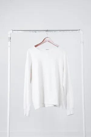 AURALEE SS22 'Lightweight Cotton' Crewneck White Melange
