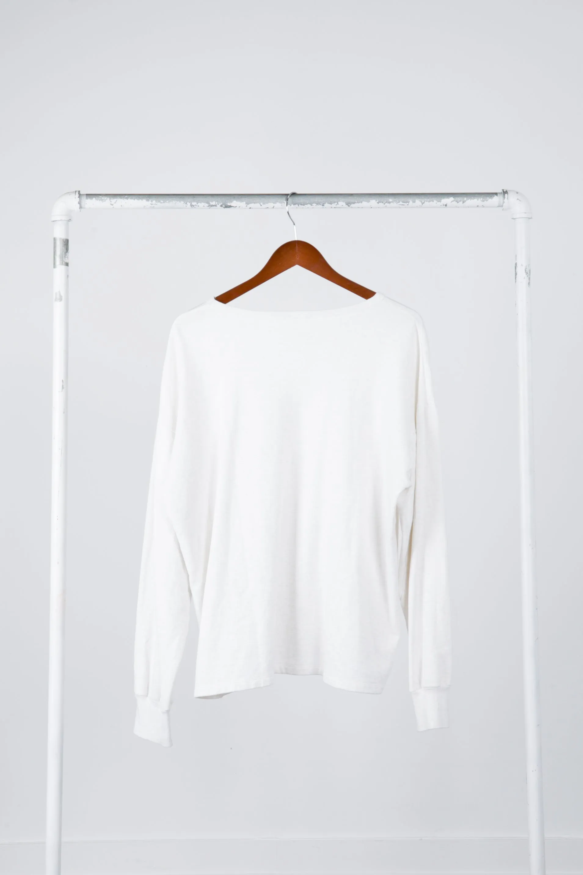 AURALEE SS22 'Lightweight Cotton' Crewneck White Melange