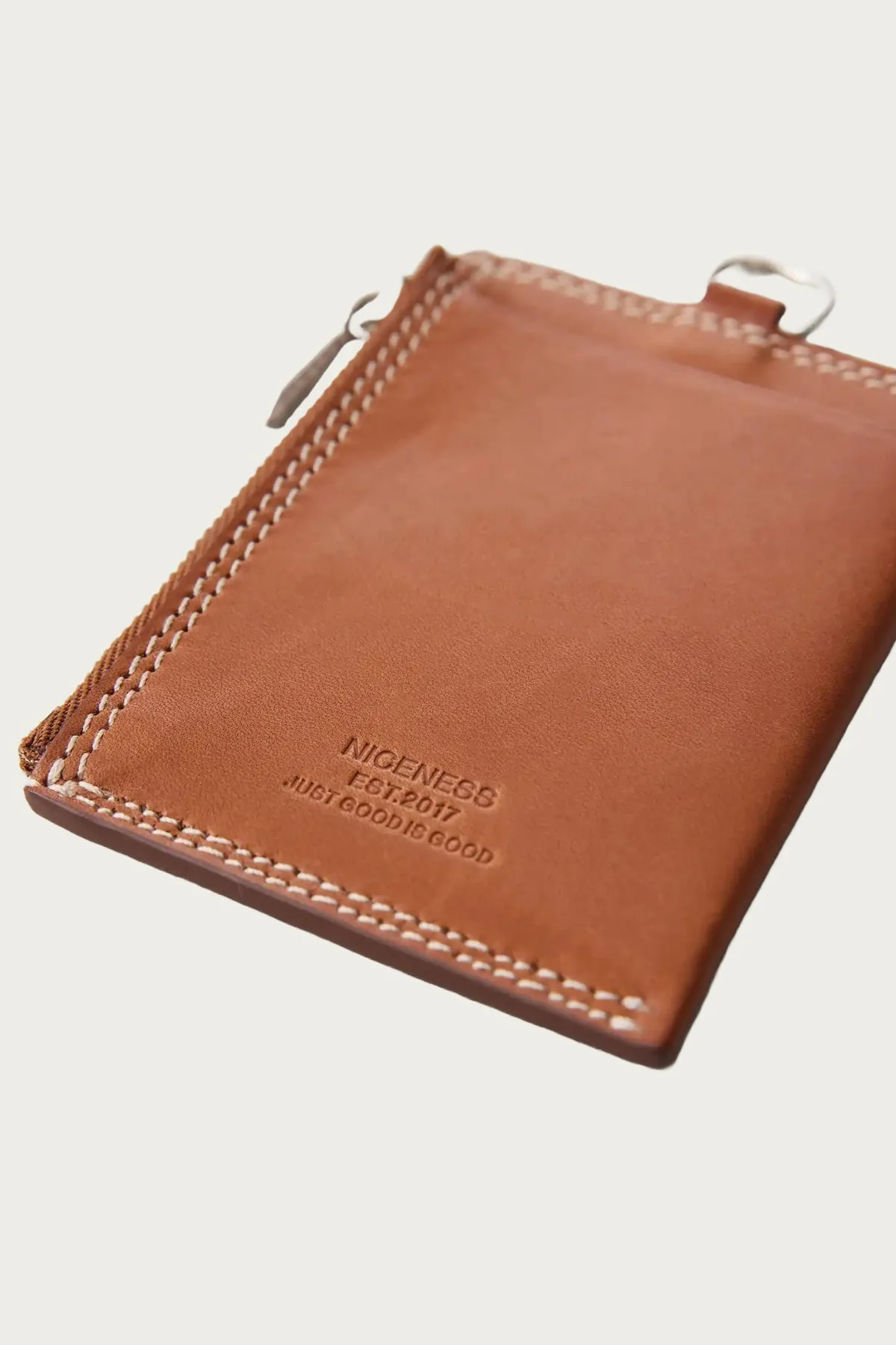 Bay Ray Zip Card Case - Cognac