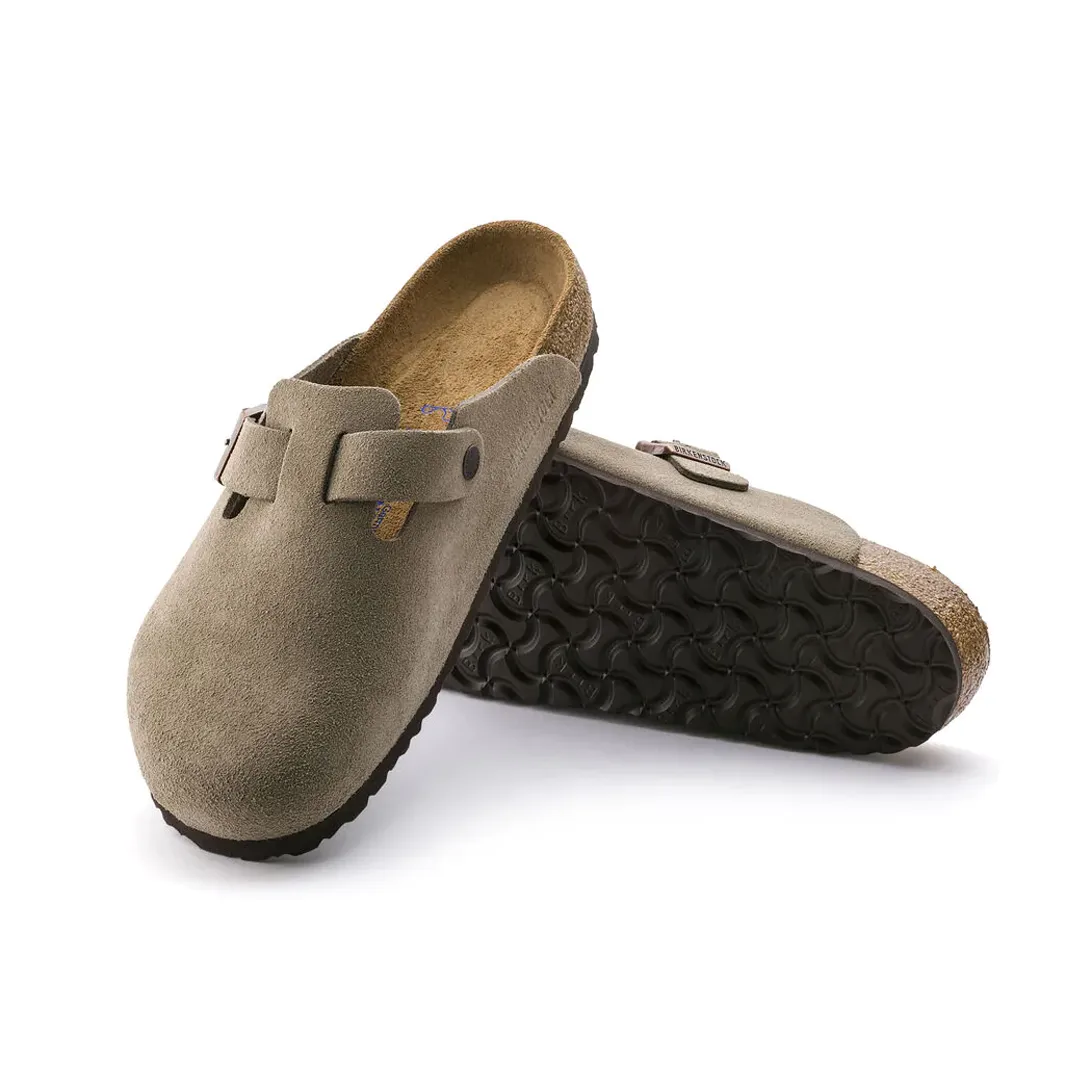BOSTON SOFT FOOTBED SUEDE LEATHER - TAUPE