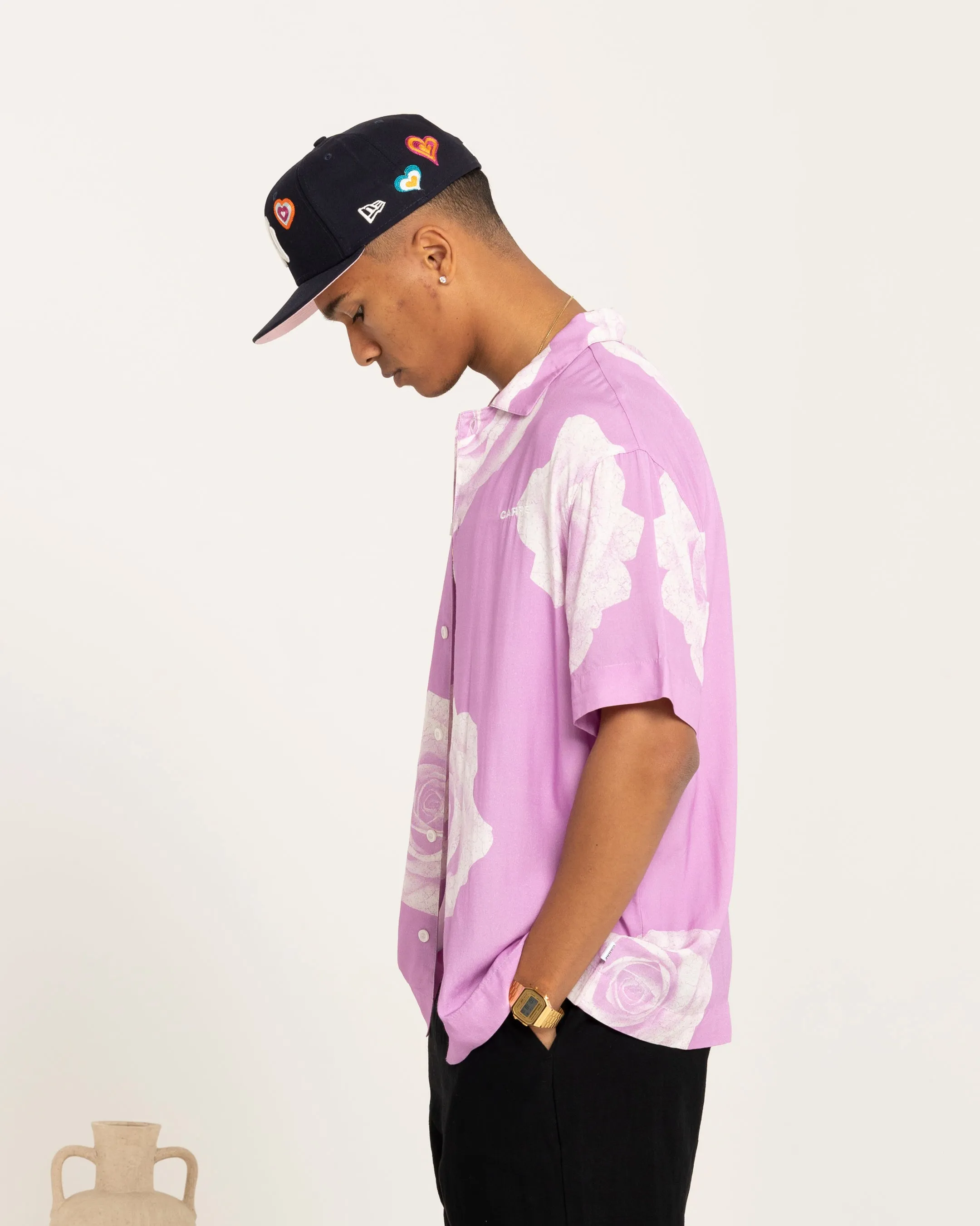 Carr Rose Bunch Button Up Shirt Pastel Purple