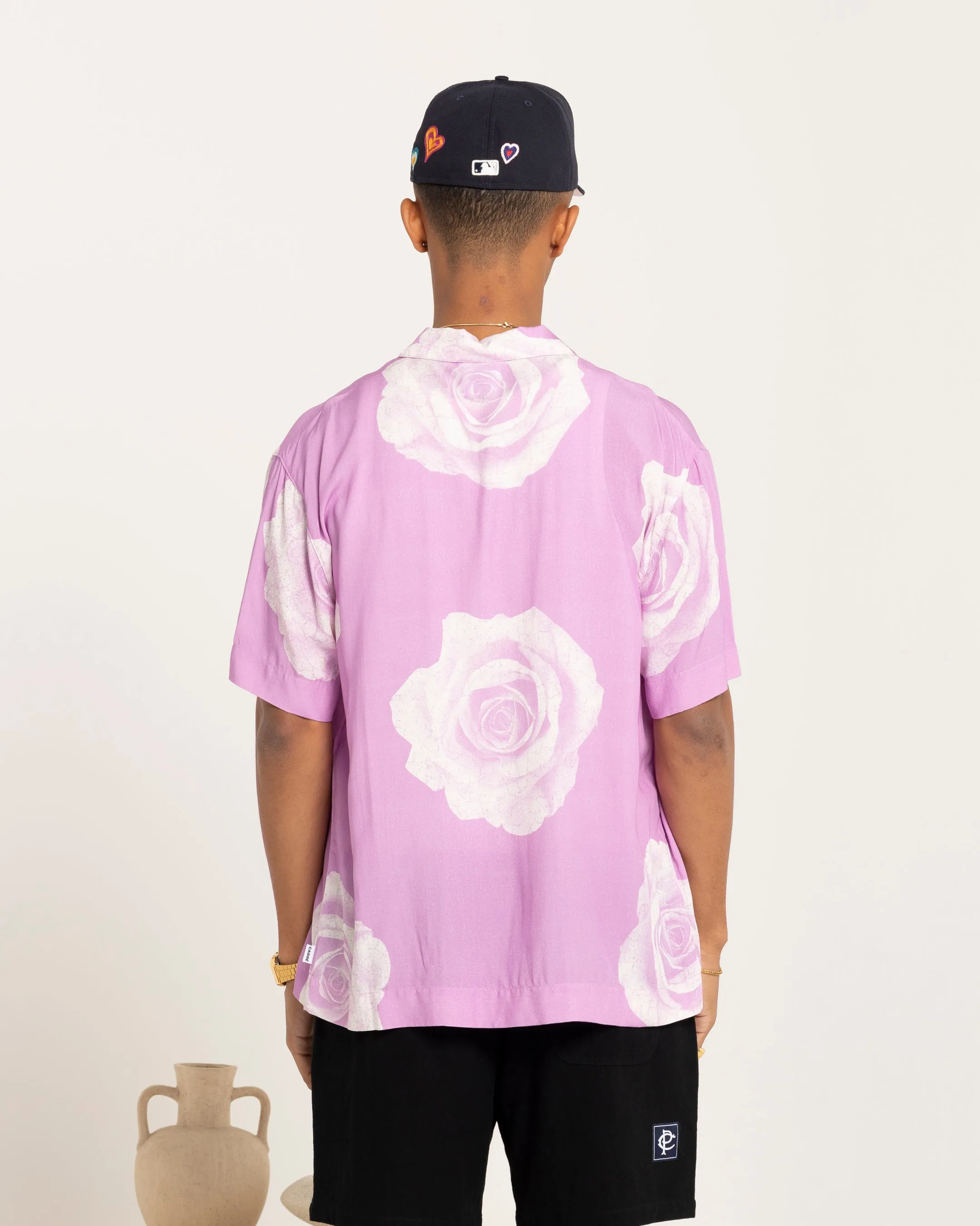Carr Rose Bunch Button Up Shirt Pastel Purple