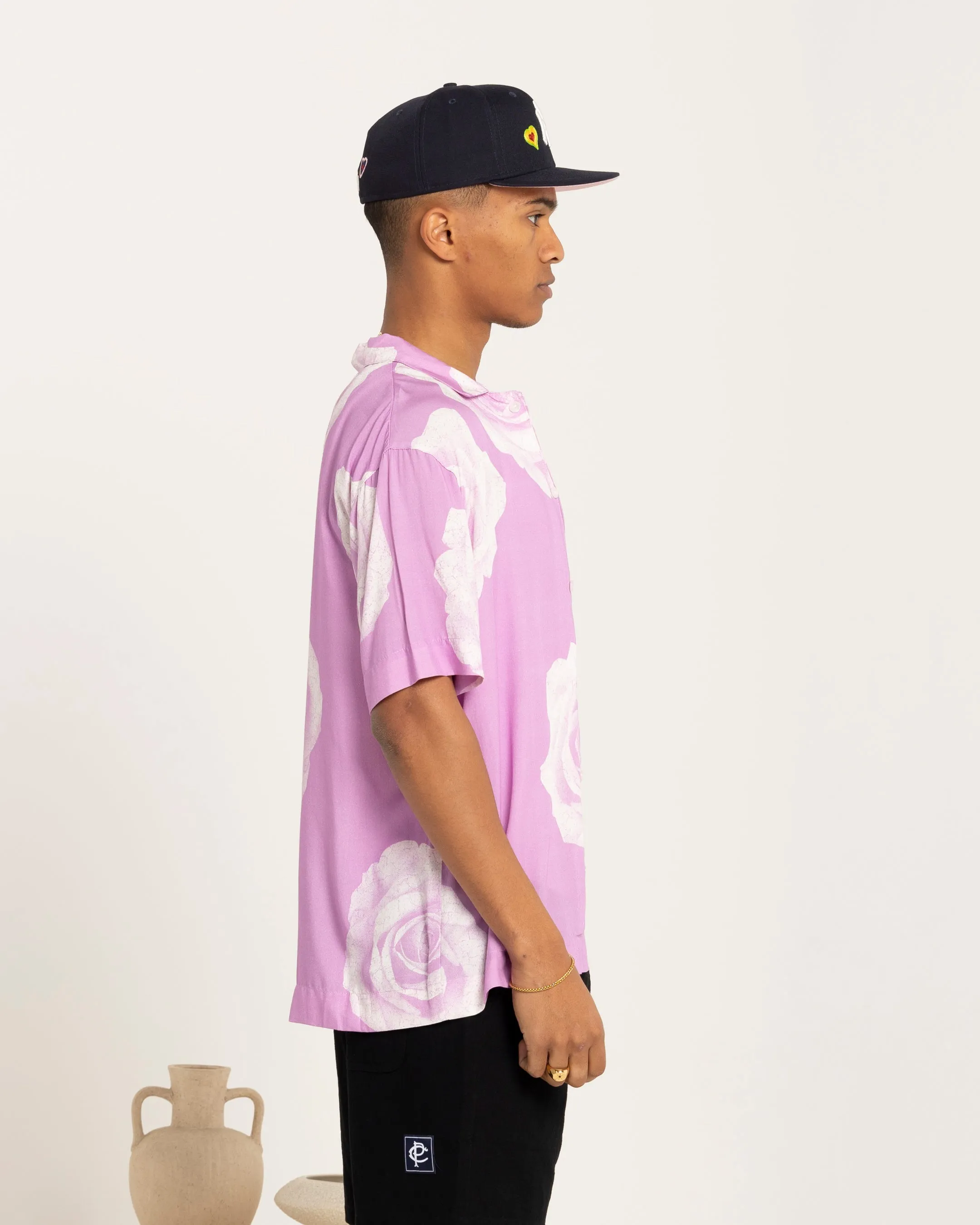 Carr Rose Bunch Button Up Shirt Pastel Purple