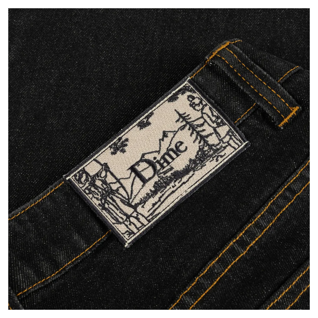 CLASSIC RELAXED DENIM PANTS BLACK WASHED