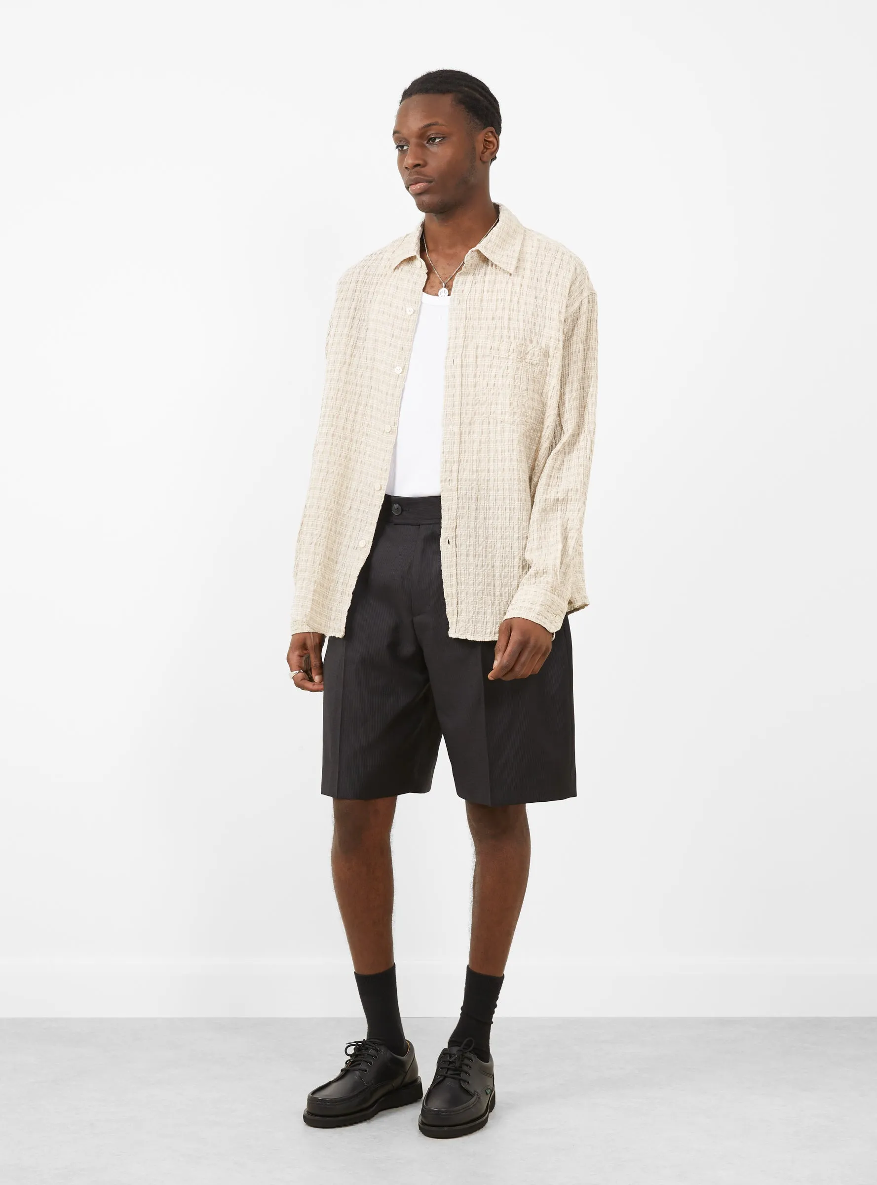 Classic Shorts Fine Black Stripes
