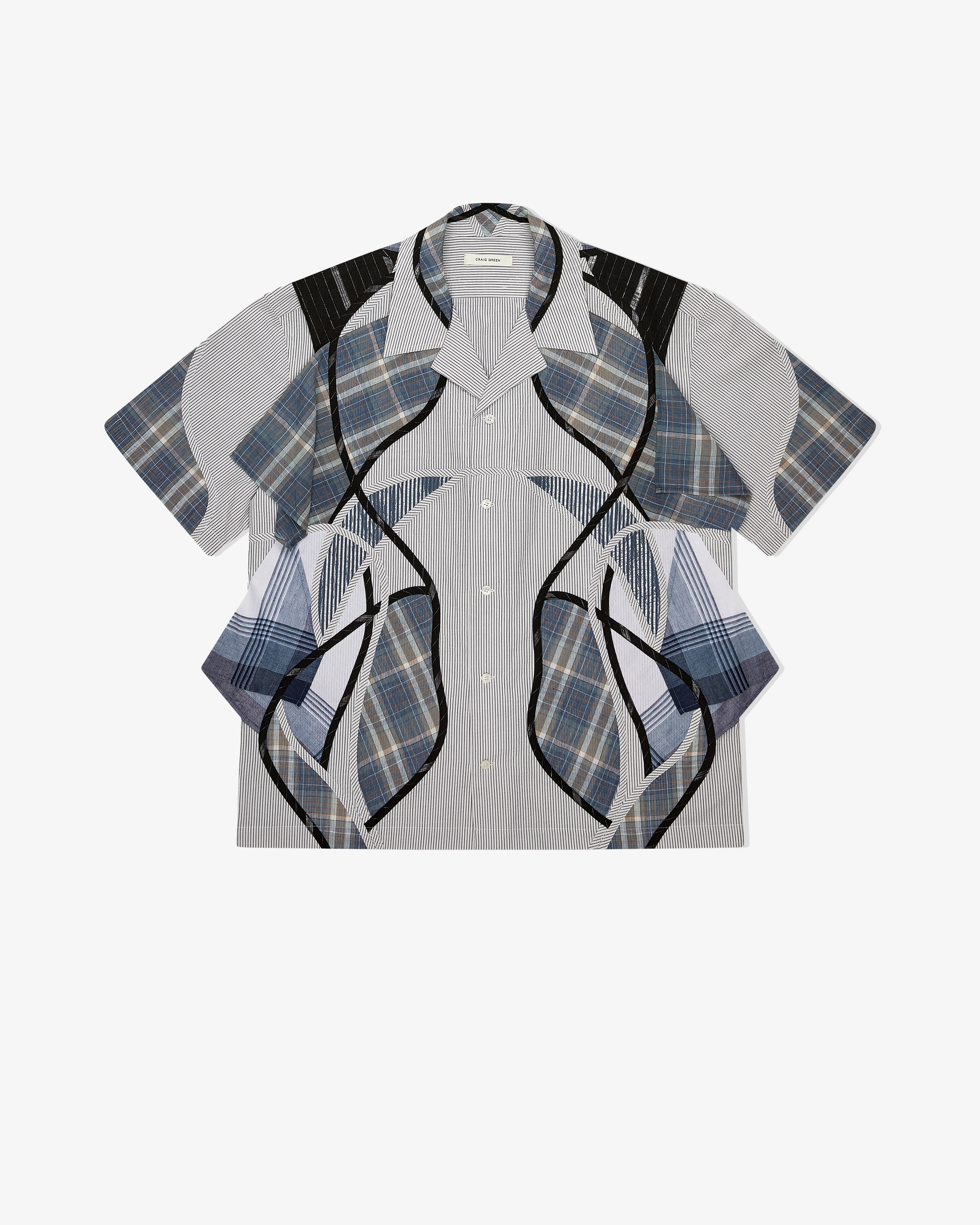 Craig Green - Men's Patchwork Shirt - (Blue Mix)