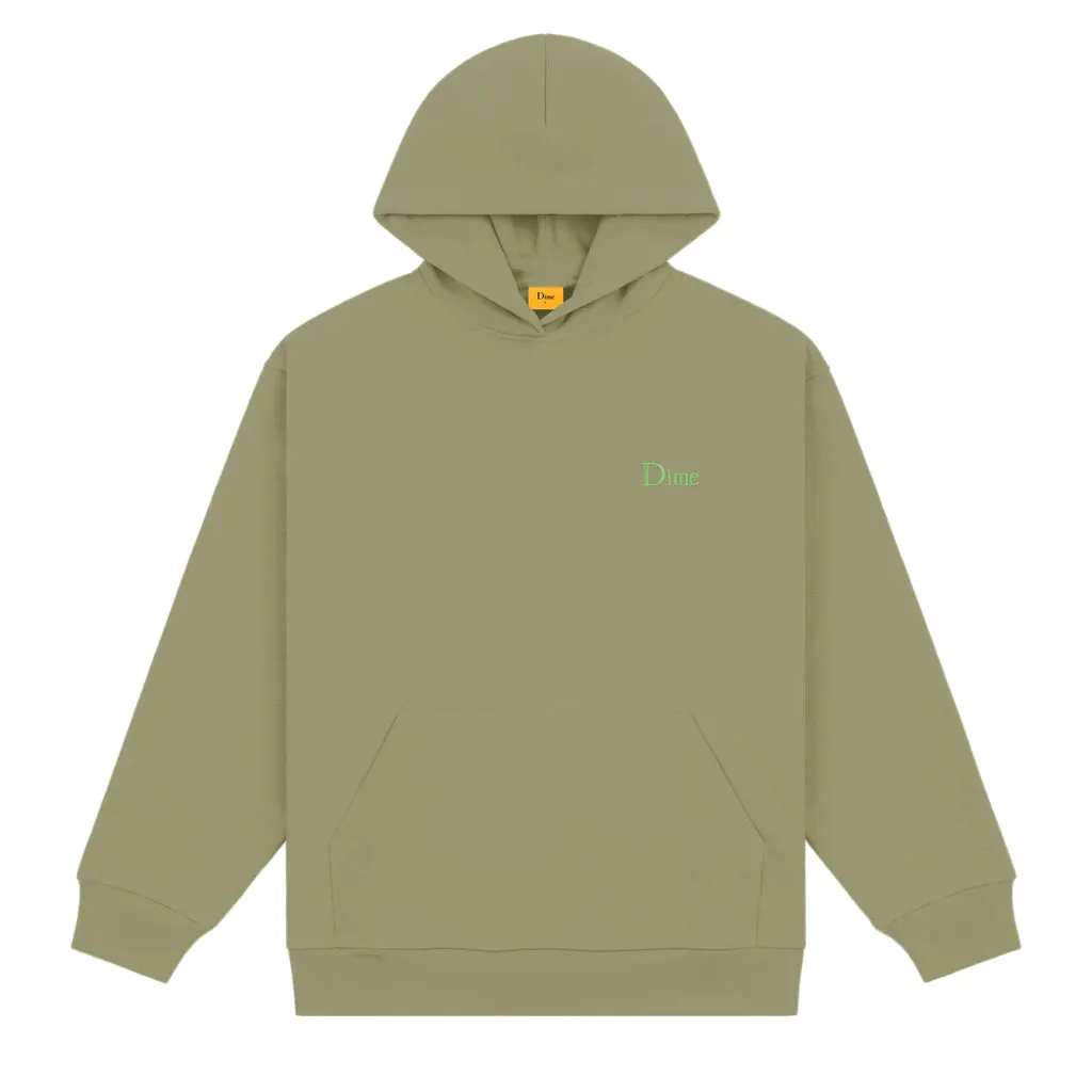 Dime Classic Small Hoodie // Army Green