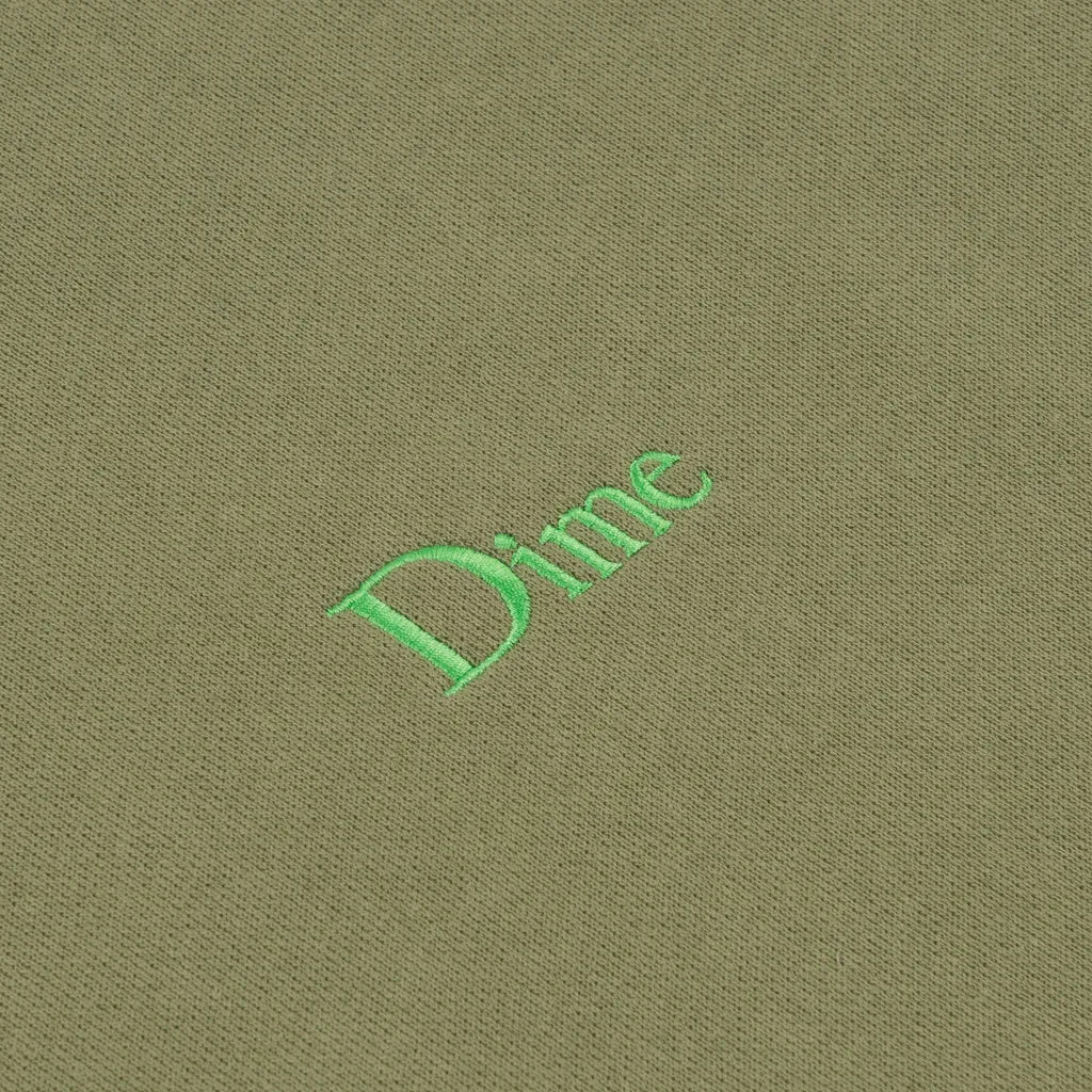 Dime Classic Small Hoodie // Army Green
