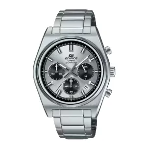 EDIFICE ANALOG CHRONOGRAPH STAINLESS STEEL SILVER DIAL QUARTZ MEN'S WATCH