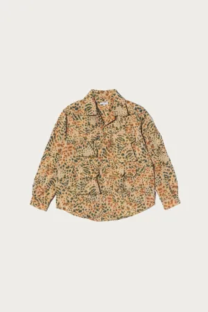 Explorer Shirt Jacket - Brown Polyester Leopard