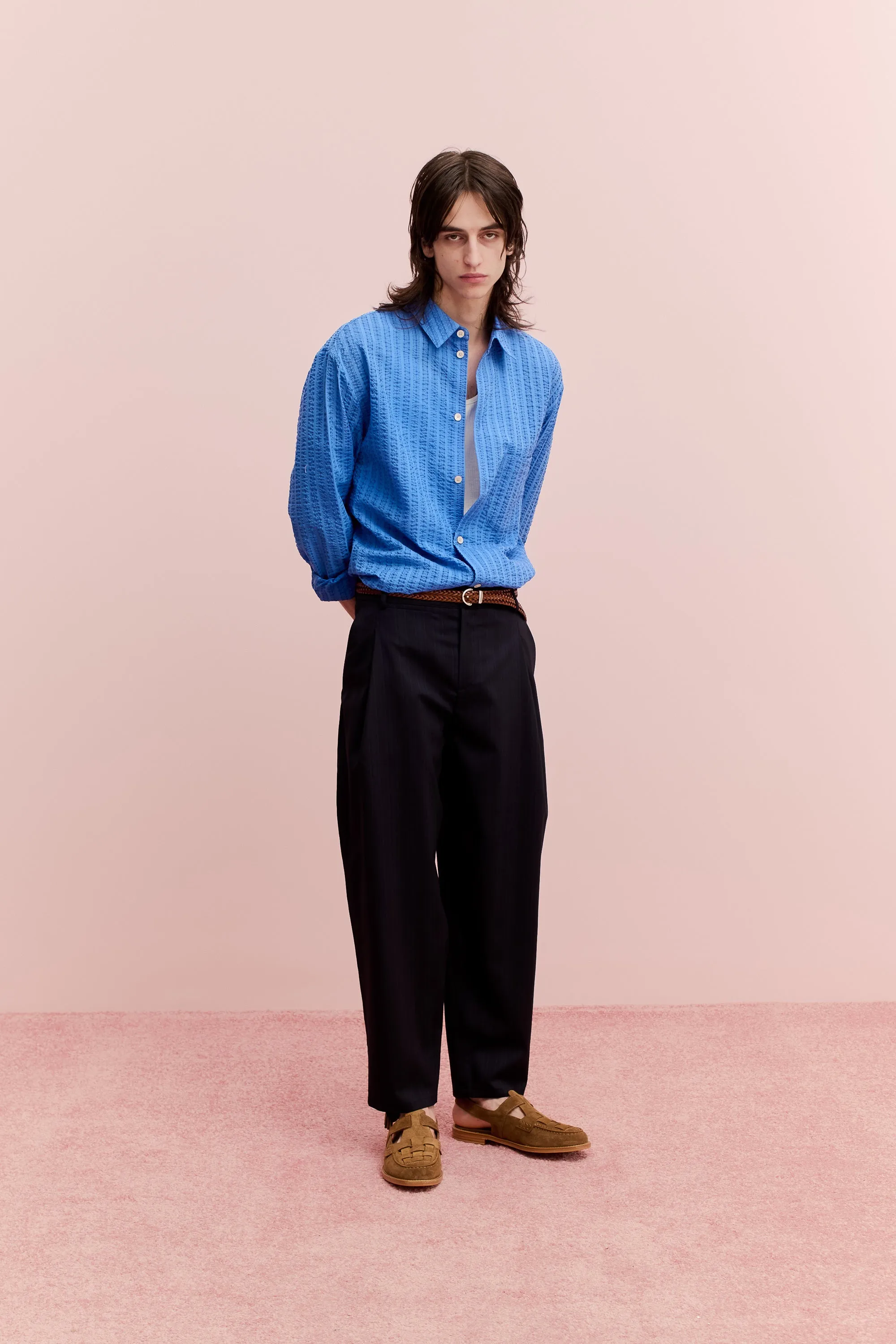 FOLDED WIDE TROUSERS