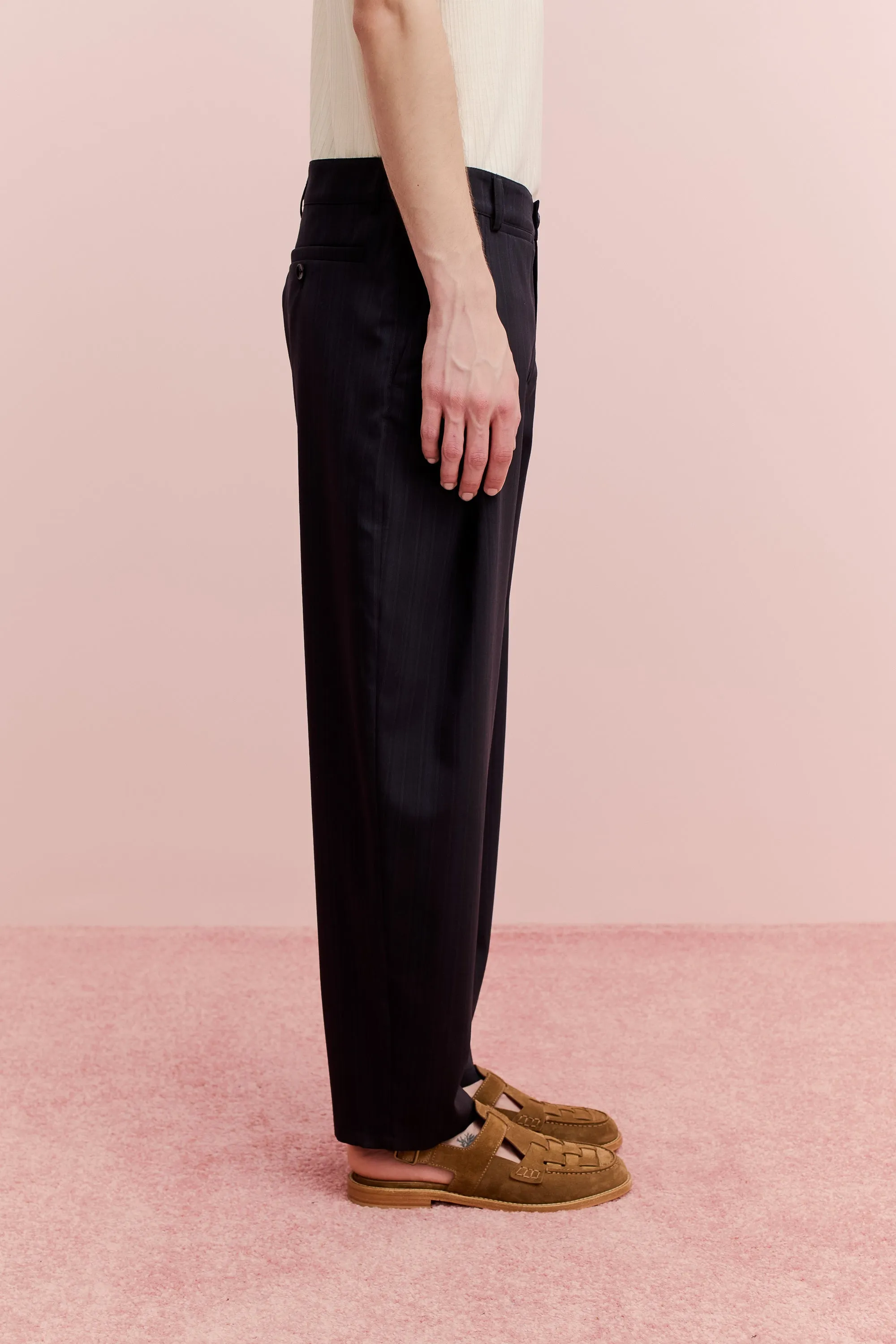FOLDED WIDE TROUSERS