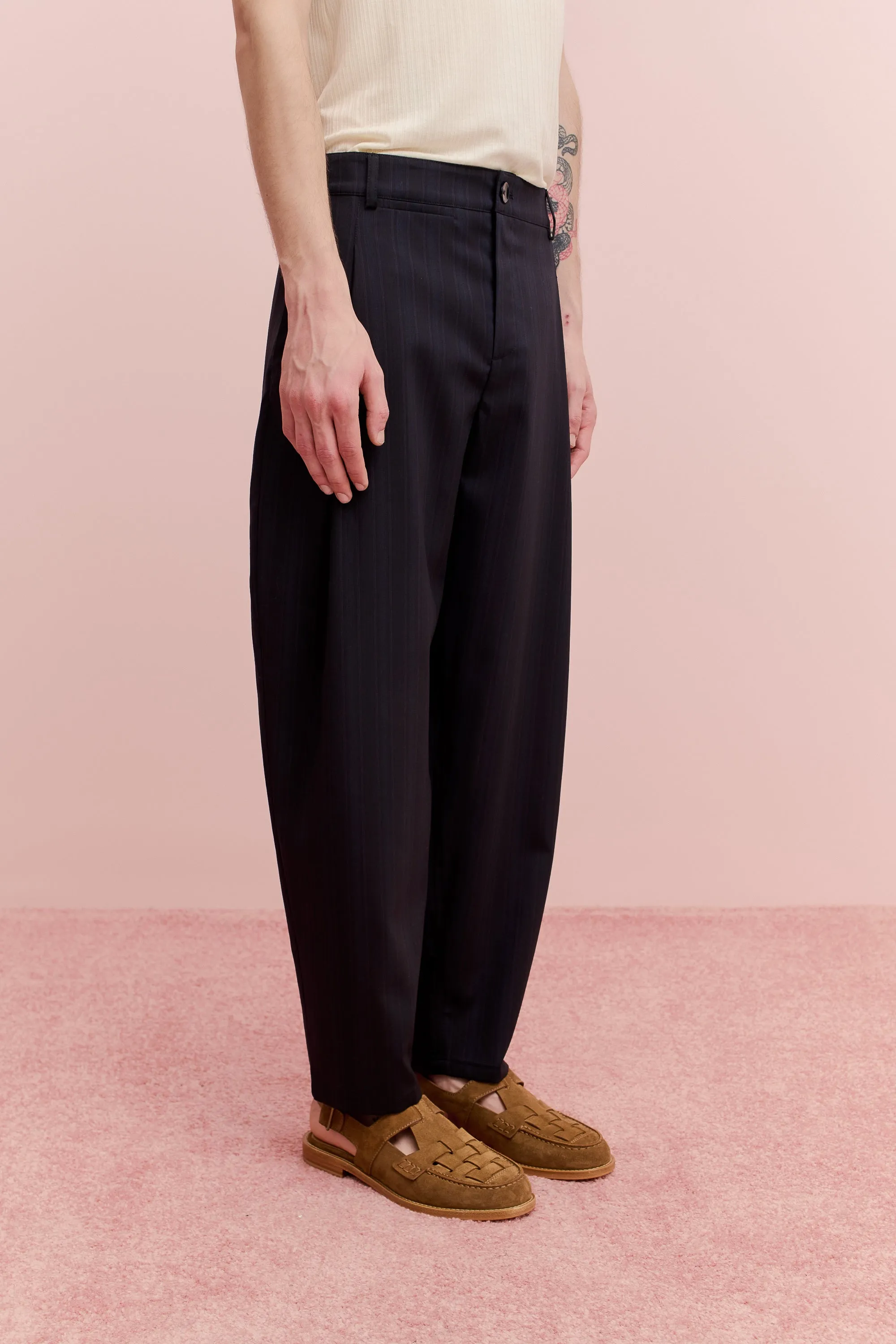 FOLDED WIDE TROUSERS