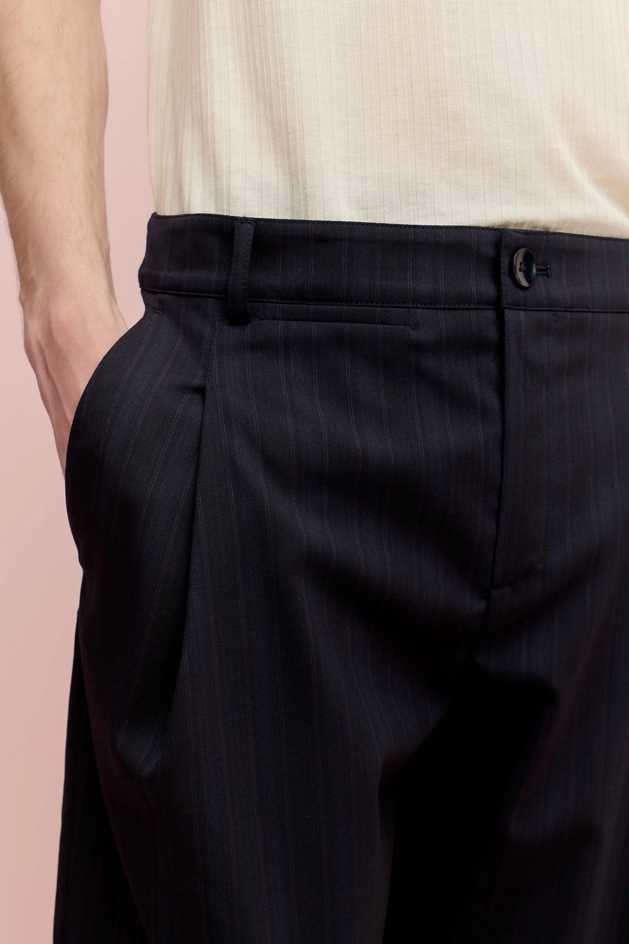 FOLDED WIDE TROUSERS