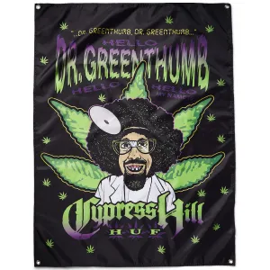 HUF X CYPRESS HILL DR GREENTHUMB BANNER // BLACK
