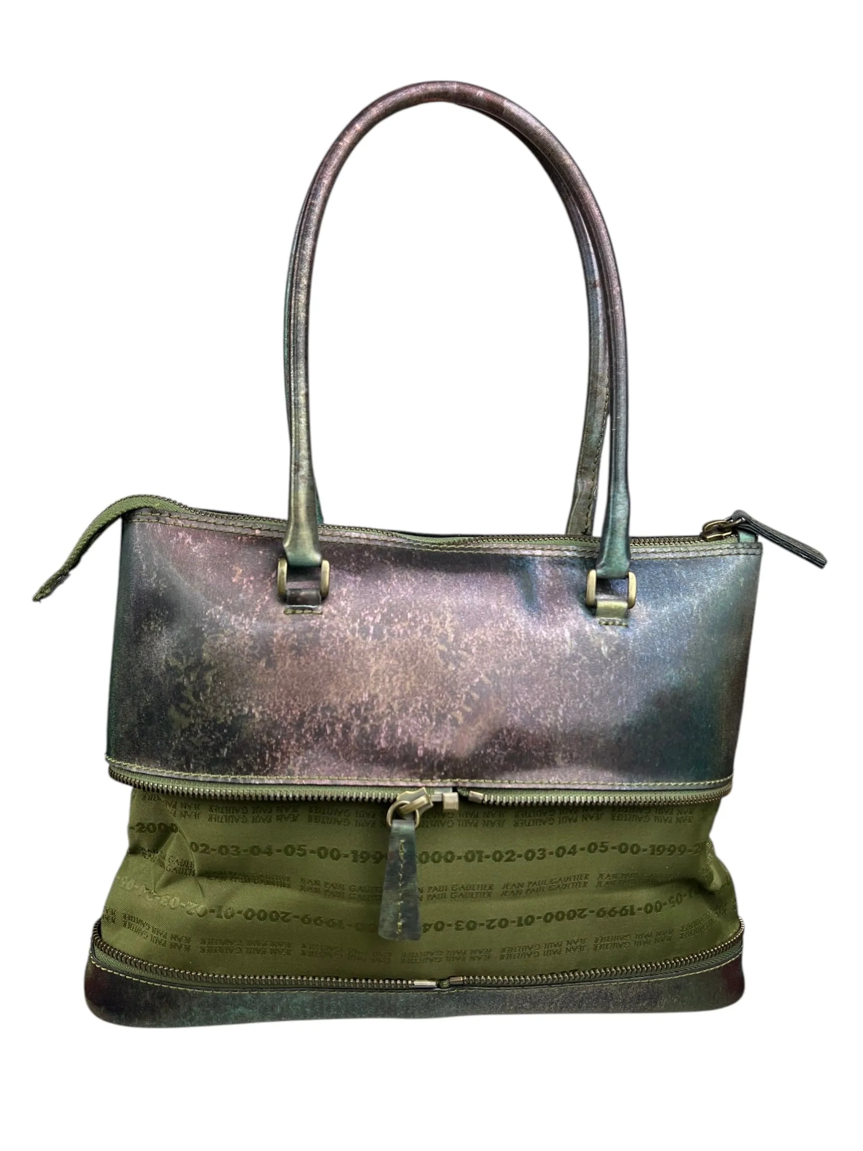Jean Paul Gaultier F/W 1999 expandable iridescent bag