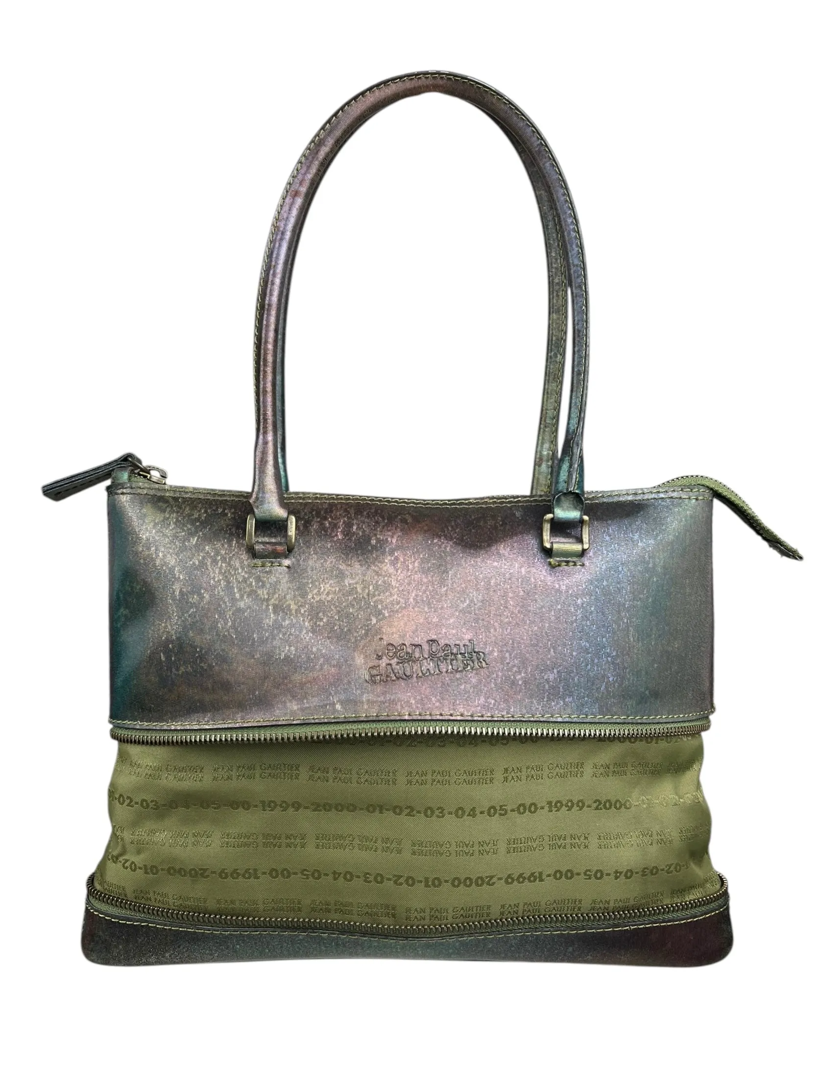 Jean Paul Gaultier F/W 1999 expandable iridescent bag