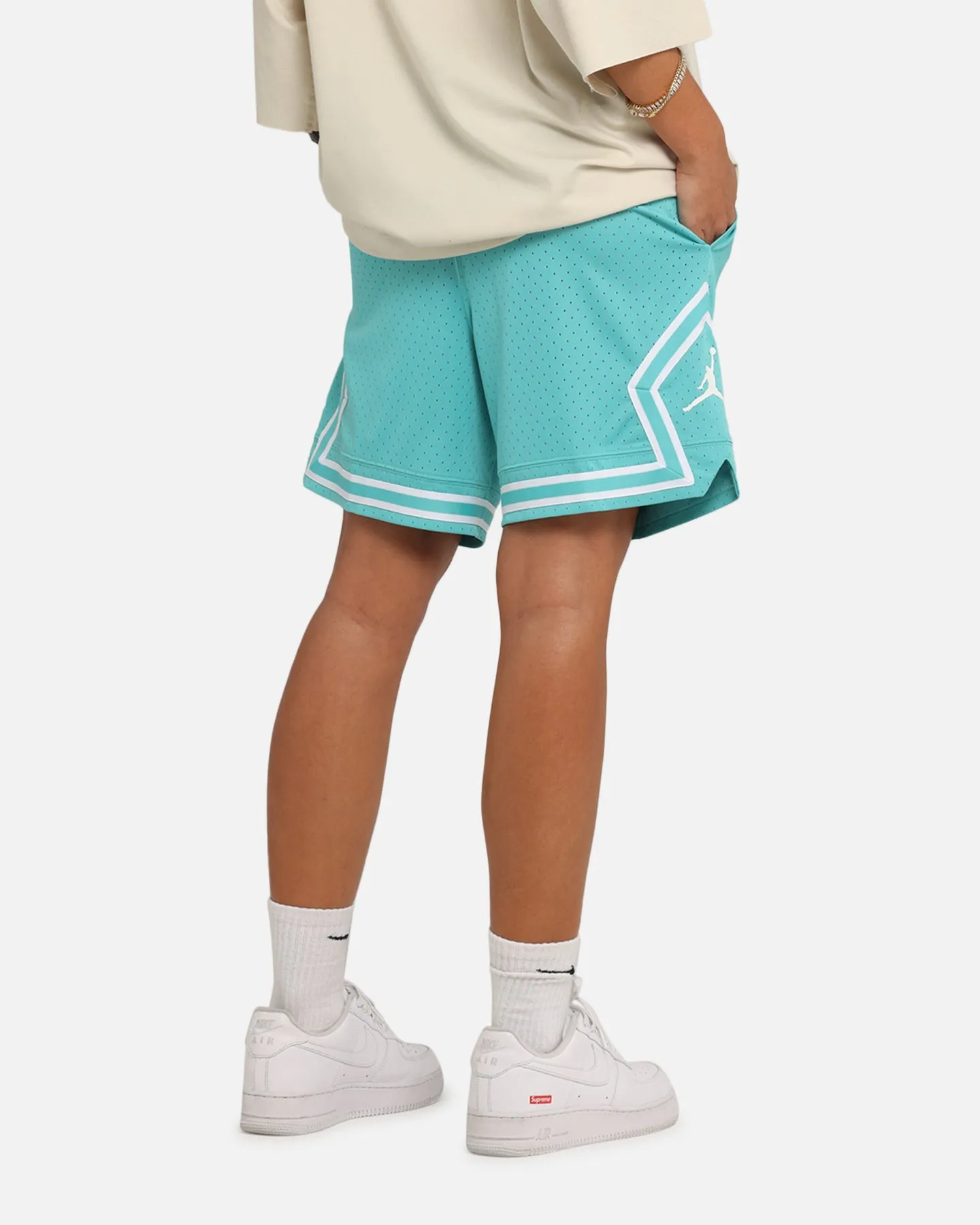 Jordan Dri-FIT Sport Diamond Shorts Teal/White