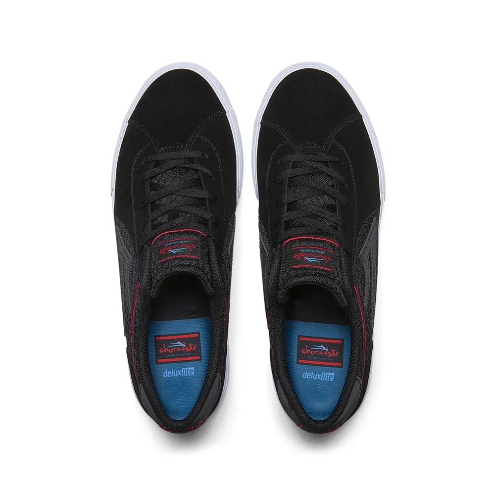 LAKAI X CHOCOLATE FLACO II // BLACK/RED SUEDE