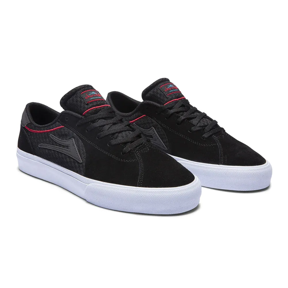 LAKAI X CHOCOLATE FLACO II // BLACK/RED SUEDE