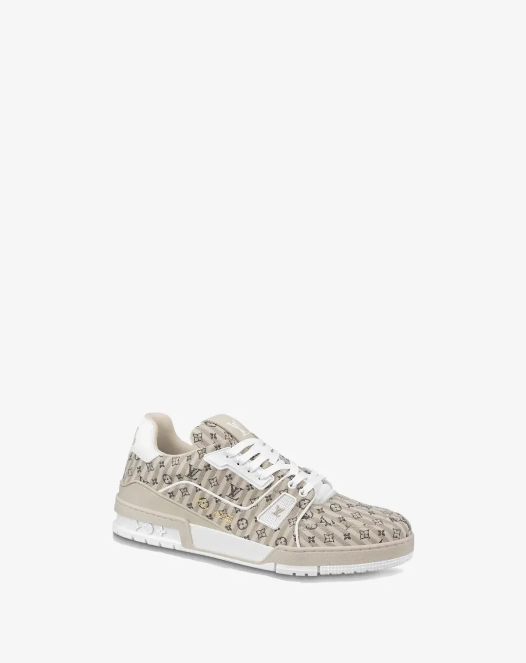 Louis Vuitton Trainer Beige Stripe Monogram Sneaker