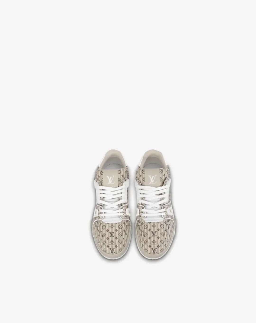 Louis Vuitton Trainer Beige Stripe Monogram Sneaker