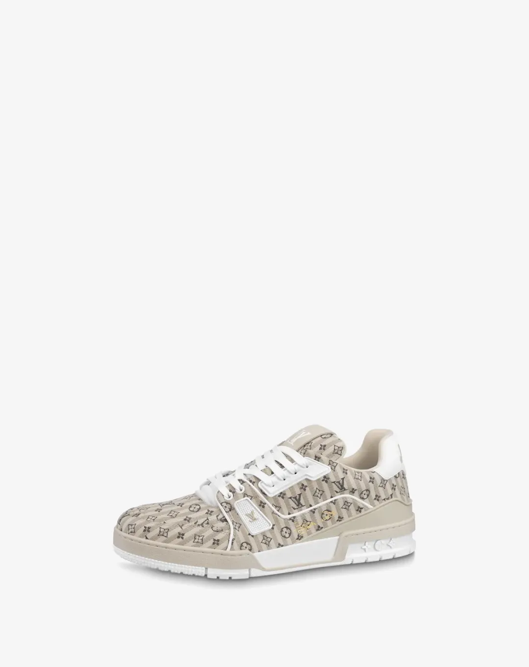 Louis Vuitton Trainer Beige Stripe Monogram Sneaker
