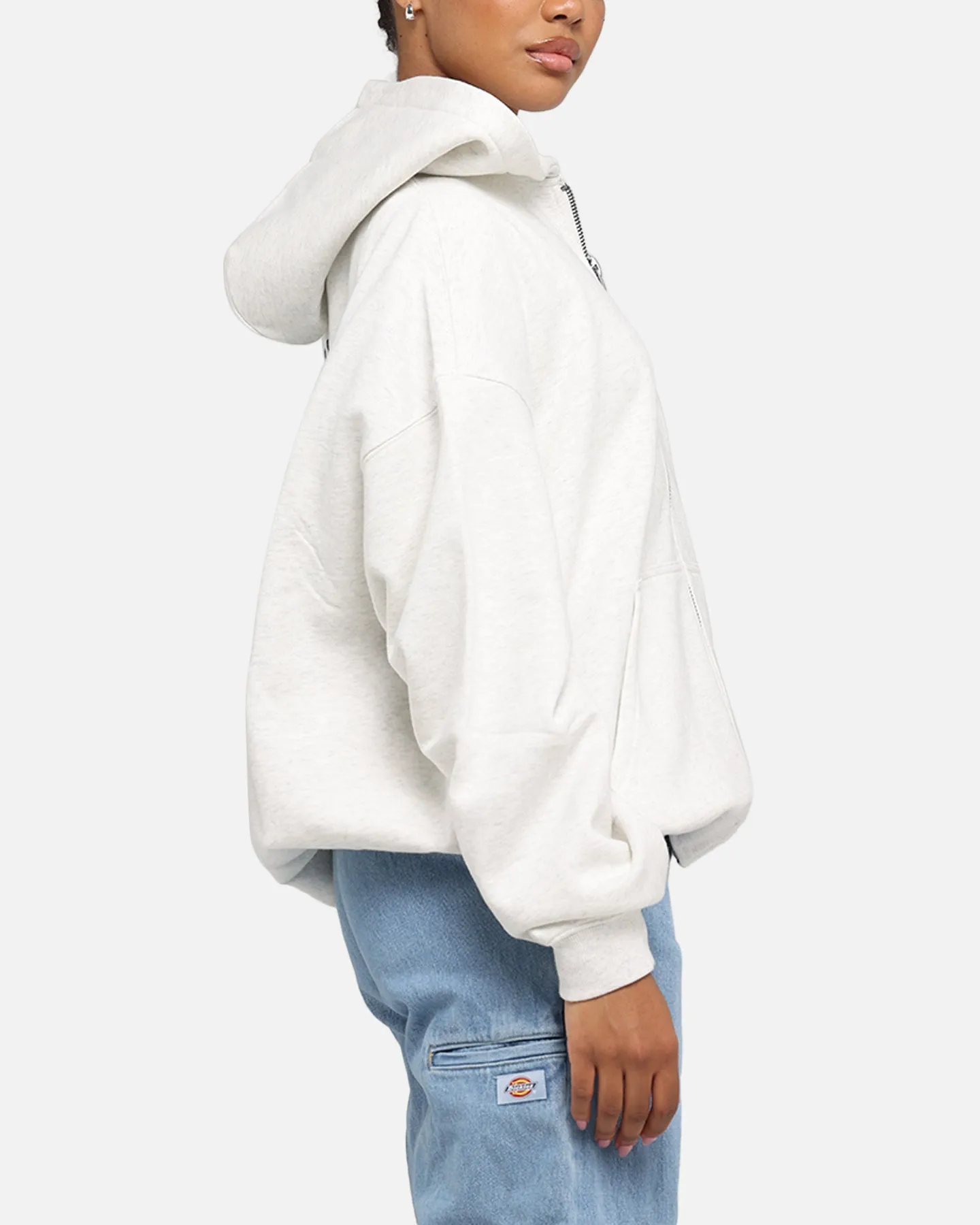 Majestic Athletic New York Yankees Arch FZ Boxy Hoodie White Marle