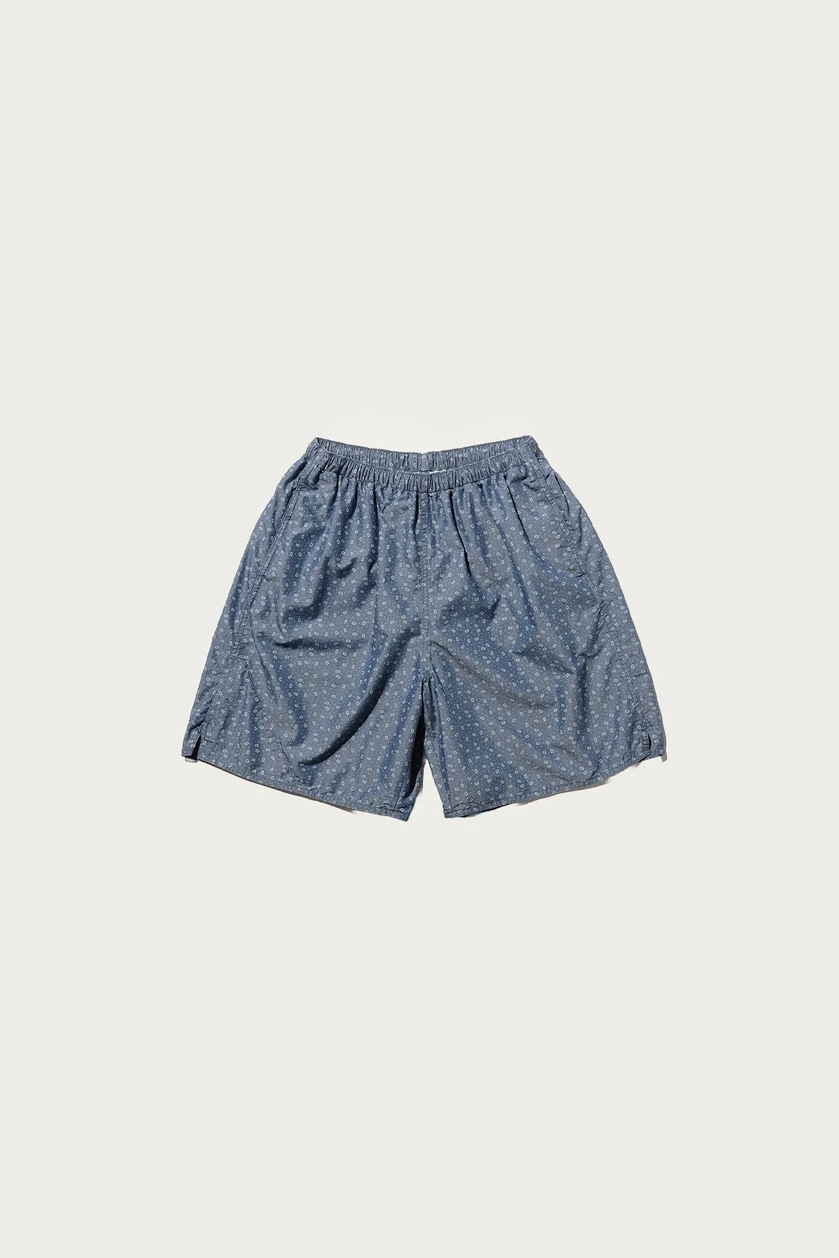 MIL Athletic Shorts NYCO Indigo Chambray Discharge Print - Calico