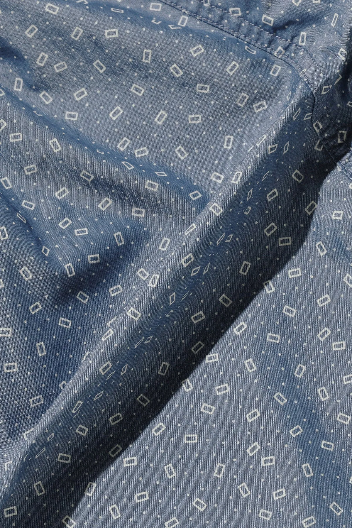 MIL Athletic Shorts NYCO Indigo Chambray Discharge Print - Calico