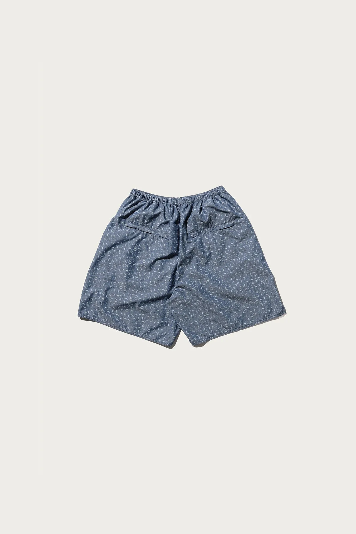 MIL Athletic Shorts NYCO Indigo Chambray Discharge Print - Calico