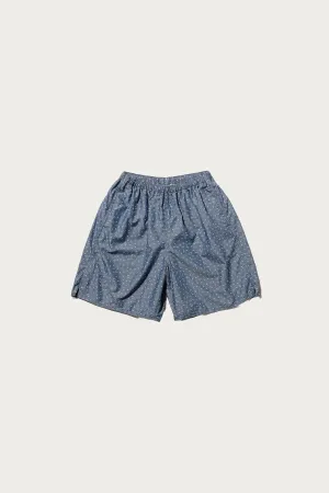 MIL Athletic Shorts NYCO Indigo Chambray Discharge Print - Calico