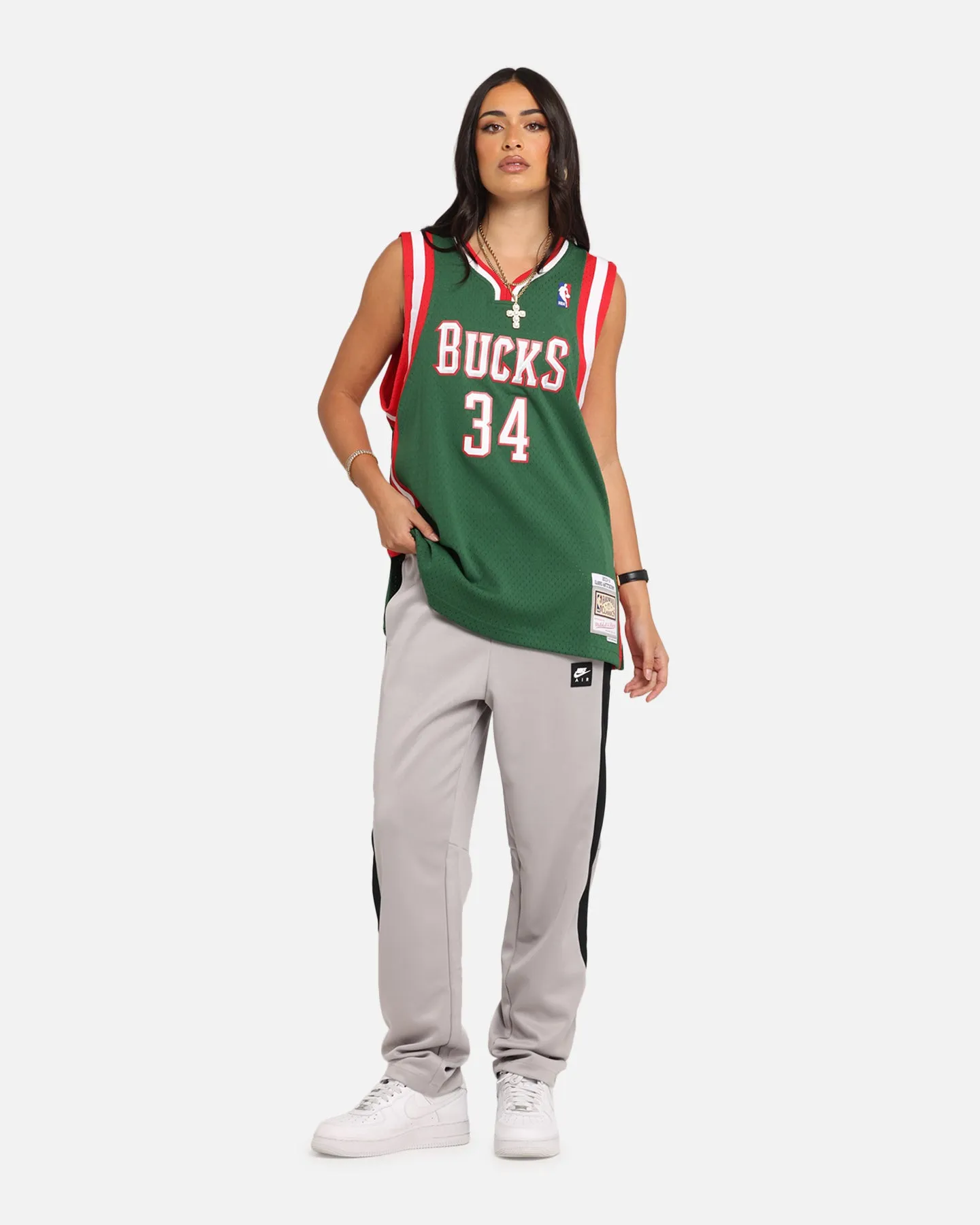Mitchell & Ness Milwaukee Bucks Giannis Antetokounmpo Swing Jersey Dark Green
