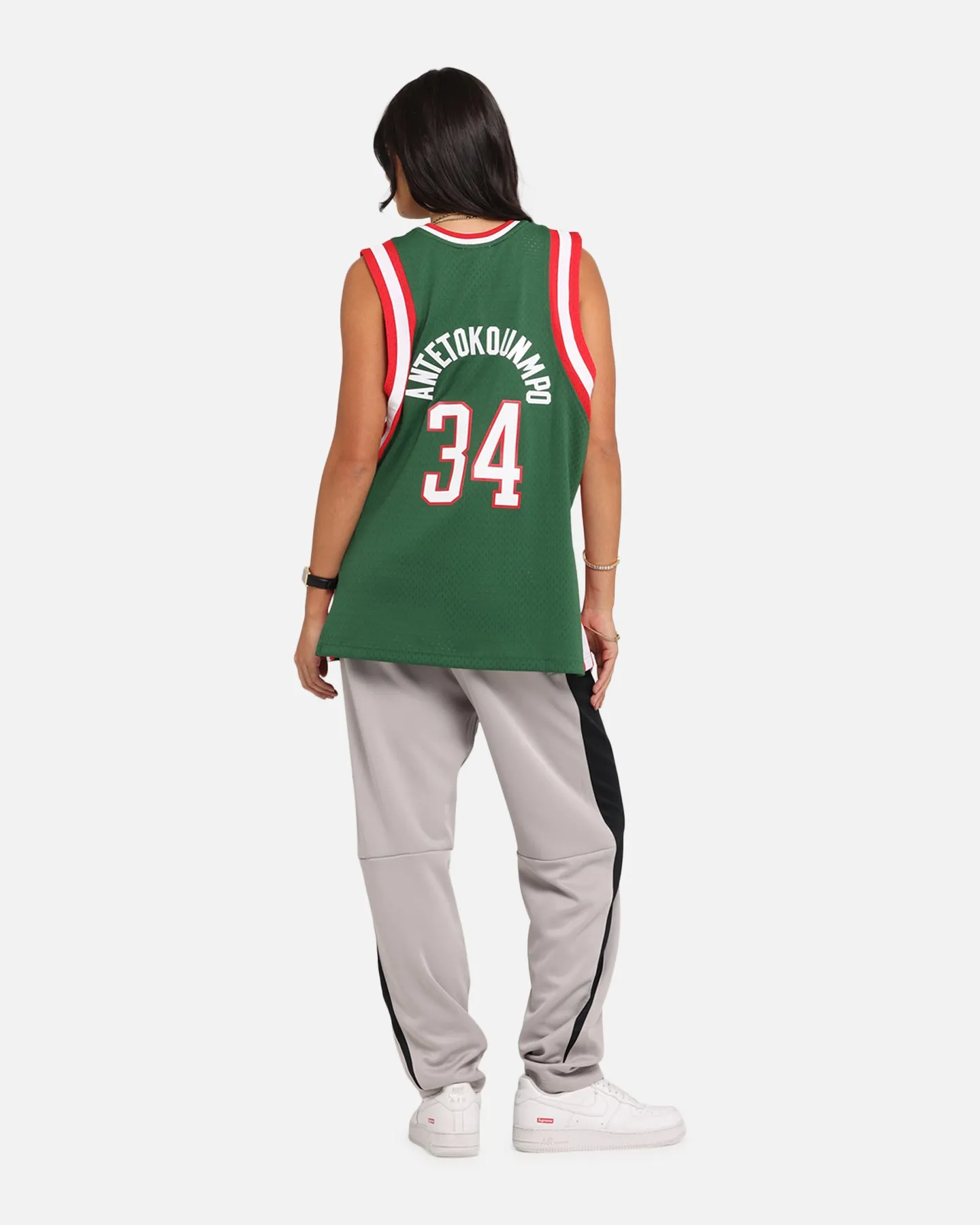 Mitchell & Ness Milwaukee Bucks Giannis Antetokounmpo Swing Jersey Dark Green