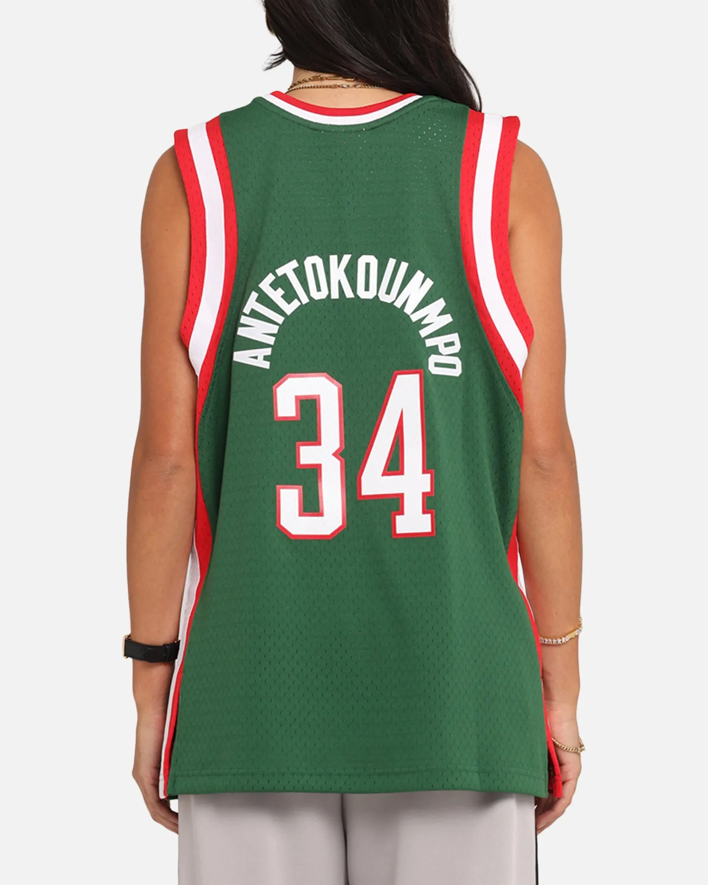 Mitchell & Ness Milwaukee Bucks Giannis Antetokounmpo Swing Jersey Dark Green