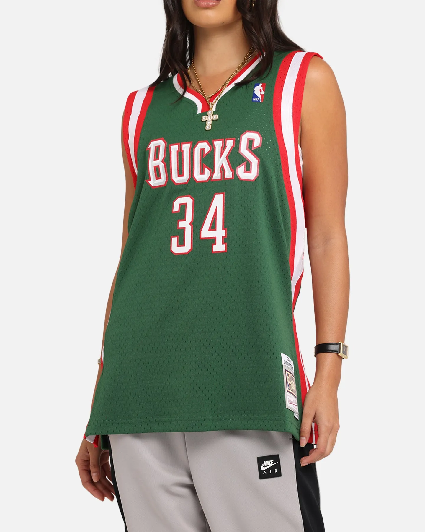 Mitchell & Ness Milwaukee Bucks Giannis Antetokounmpo Swing Jersey Dark Green