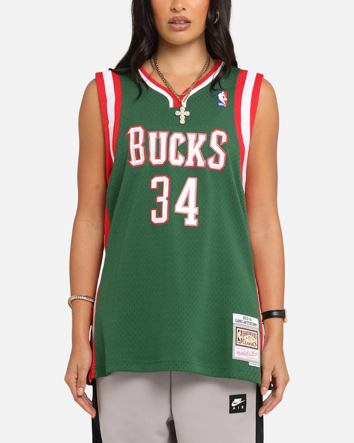 Mitchell & Ness Milwaukee Bucks Giannis Antetokounmpo Swing Jersey Dark Green