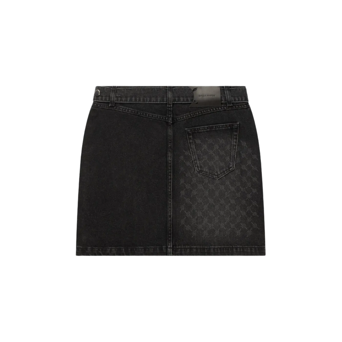 Monogram Wrap Denim Skirt