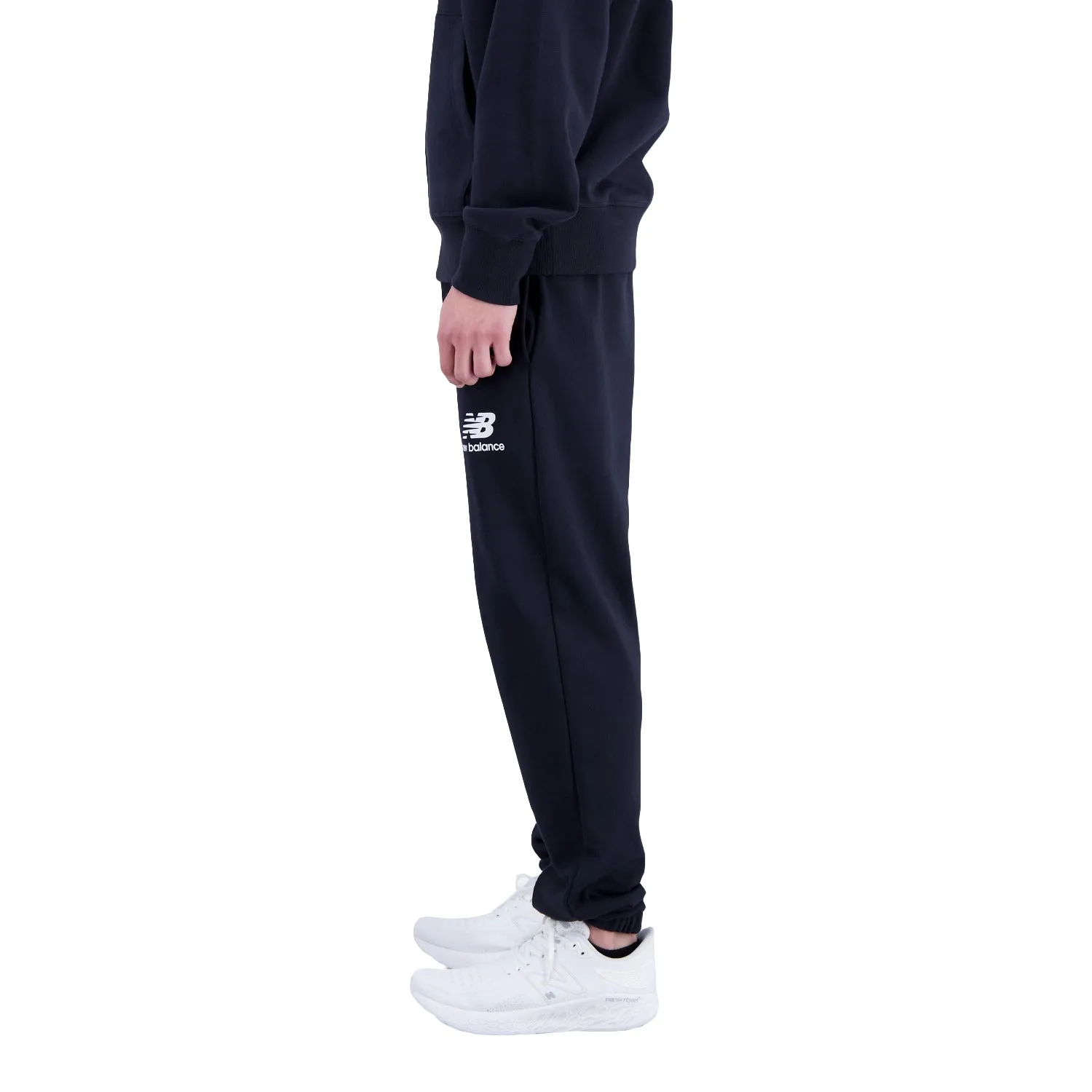 New Balance Men Essentials Stacked Logo French Terry Sweatpant Black MP31539-BLK