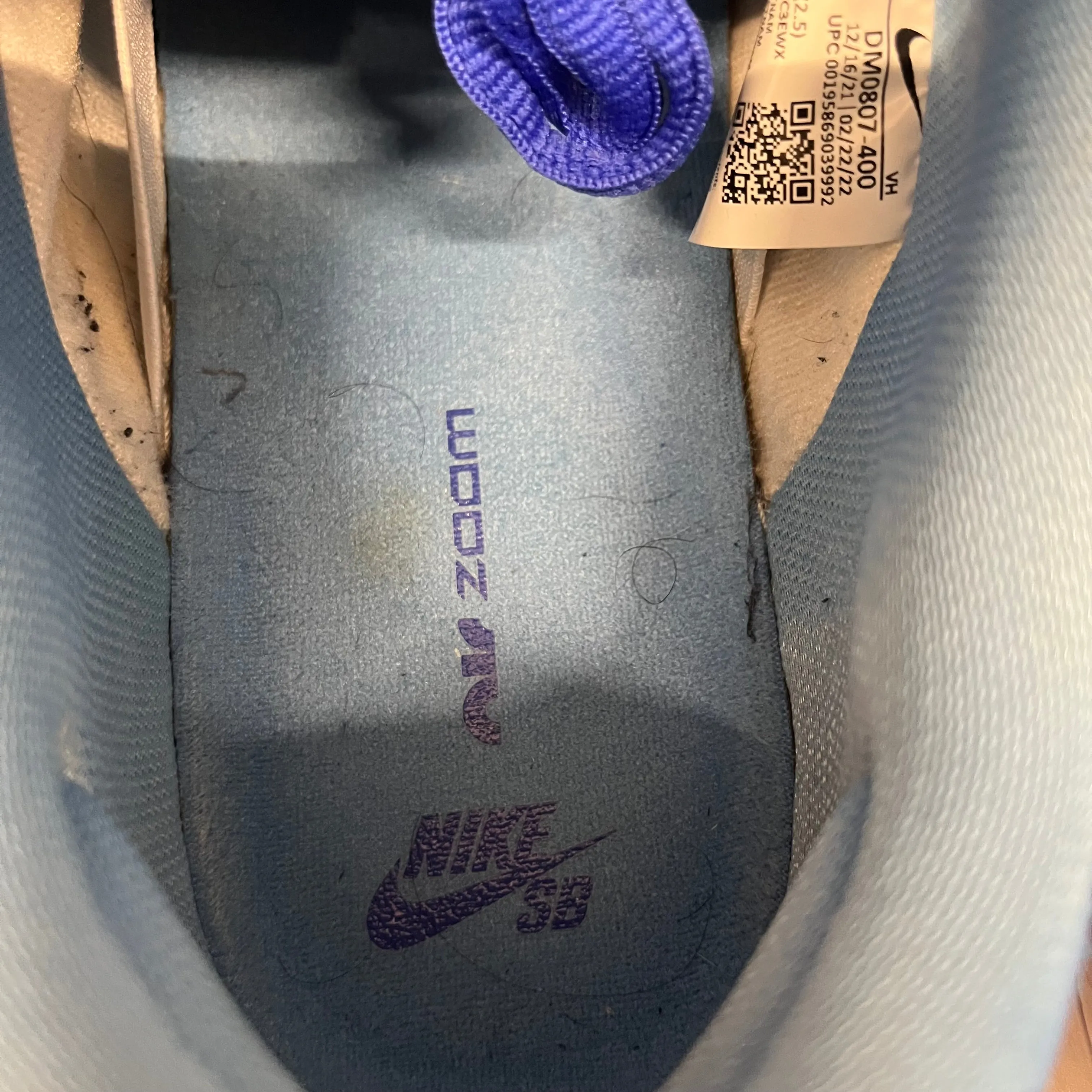 NIKE SB/Low-Sneakers/US 13/Polyester/BLU/Dunk Low Blue Raspberry