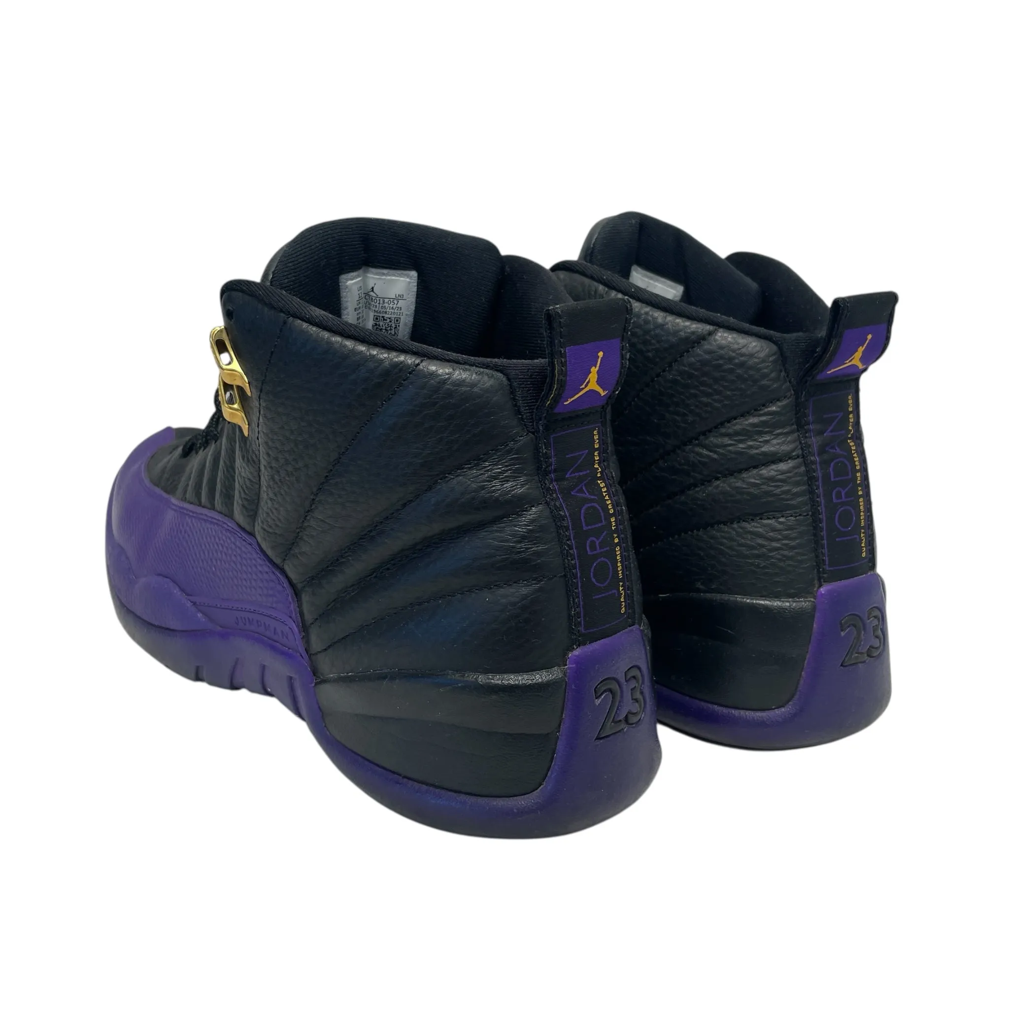 NIKE/Hi-Sneakers/US 12/Leather/BLK/Jordan 12 Field Purple