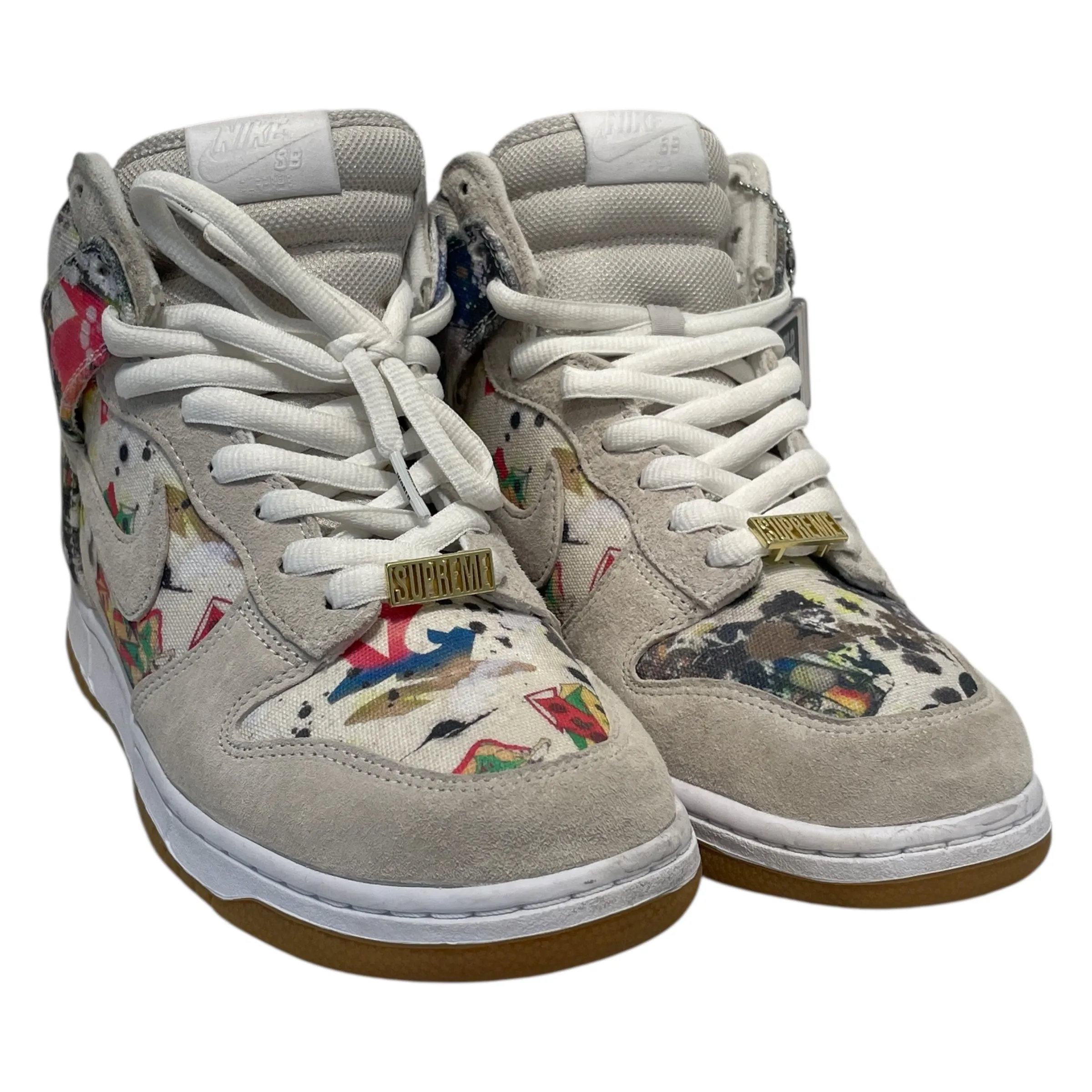 NIKE/Supreme/Hi-Sneakers/US 9/All Over Print/GRY/NIke x Supreme SB Dunk High