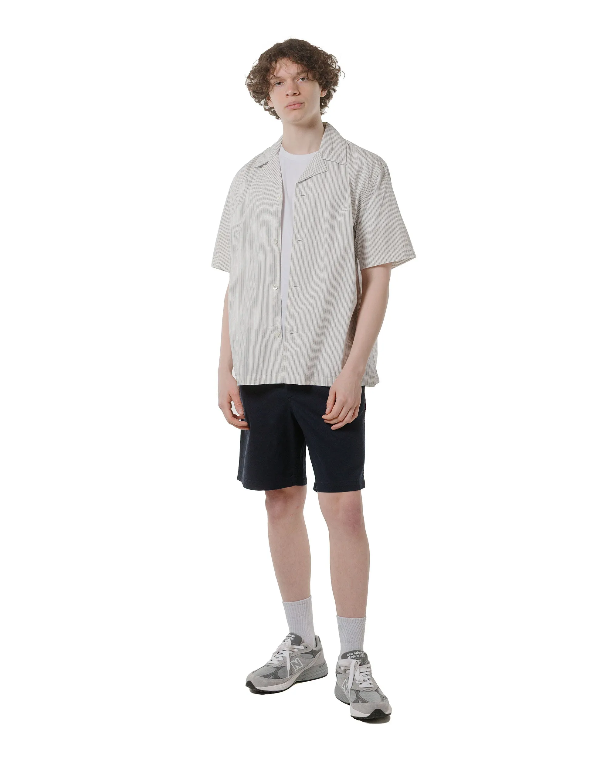 Norse Projects Mads Poplin Stripe SS Ecru