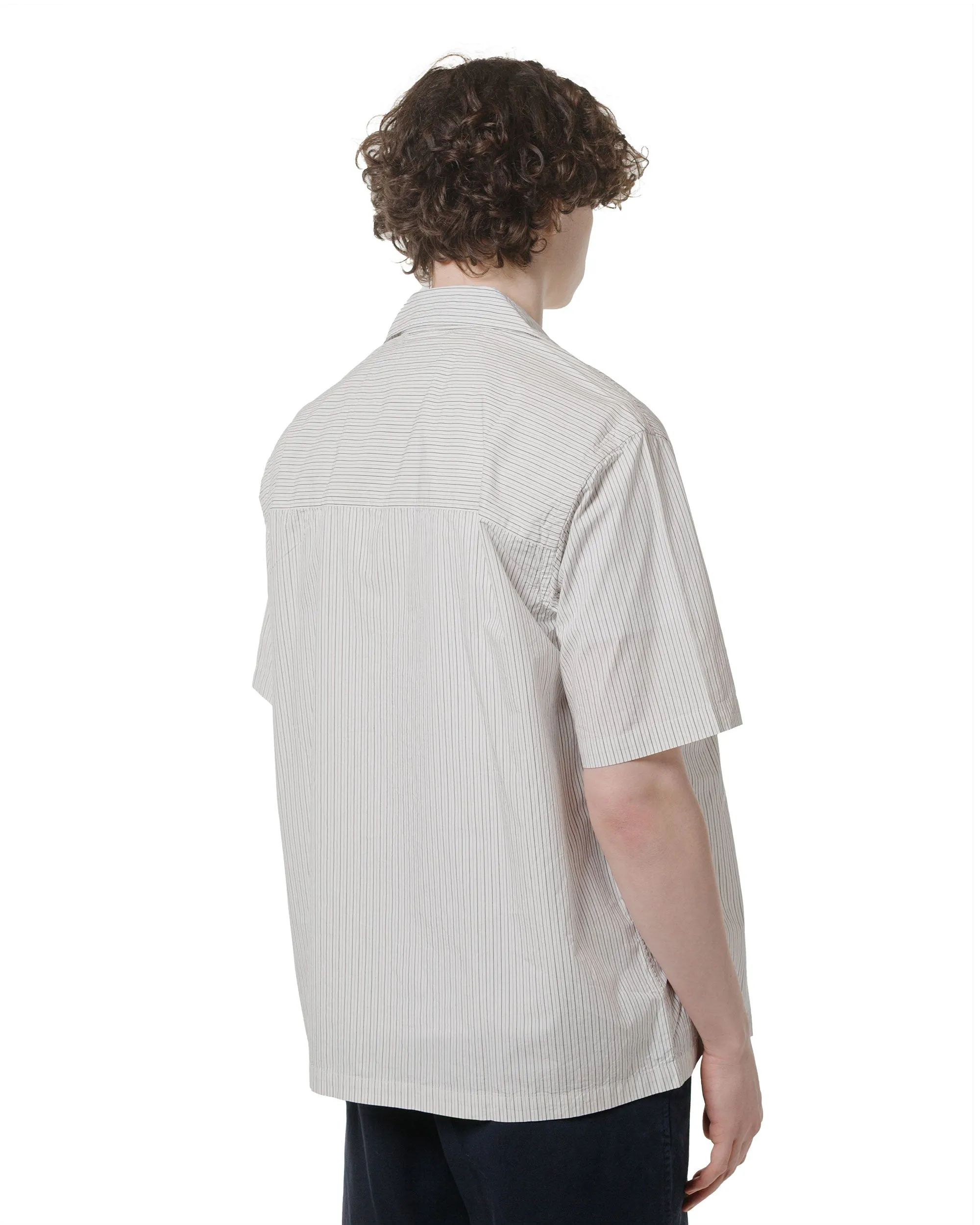 Norse Projects Mads Poplin Stripe SS Ecru