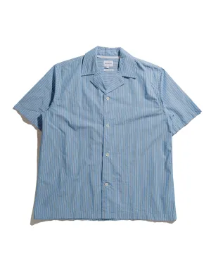 Norse Projects Mads Poplin Stripe SS Navy