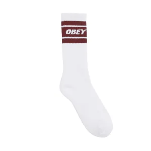 OBEY COOPER II SOCKS // WHITE/ZINFANDEL