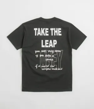 Obey Take The Leap T-Shirt - Vintage Black