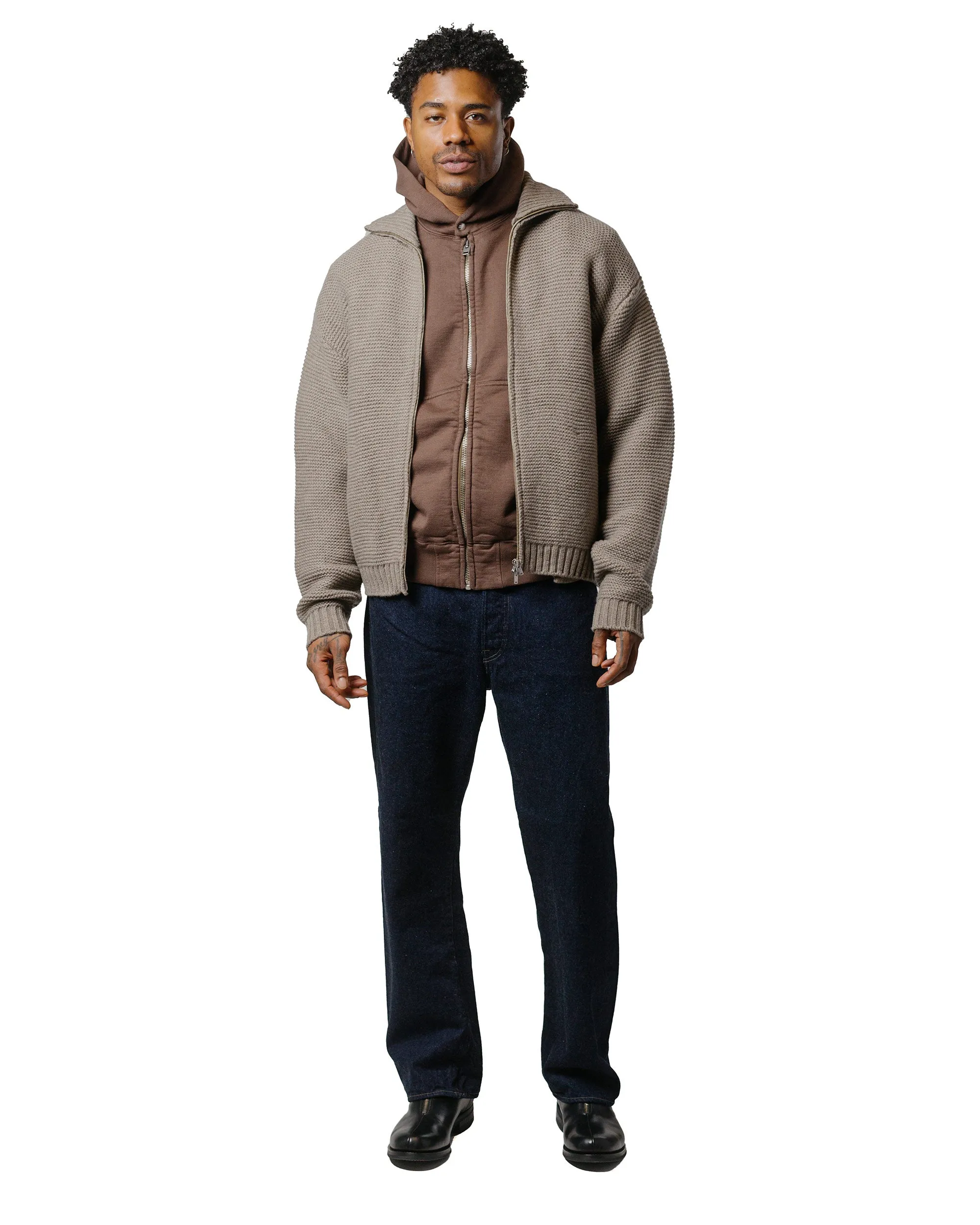 Phigvel Athletic Full Zip Hoodie Stone Brown